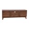 Emma and Oliver Beverly Mid-Century Modern Wooden TV Stand with Soft Close Doors, Shelf, Cord Management Hole and Tapered Legs